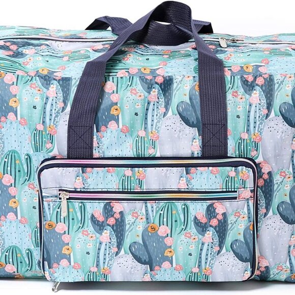 Foldable Large Travel Duffle Bag Waterproof Cute Overnight Carryon Weekender Bag - Picture 1 of 6